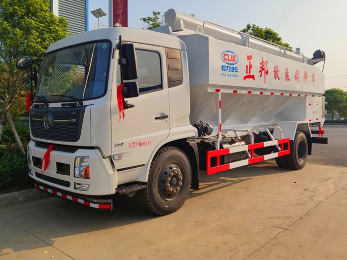 國(guó)六東風(fēng)天錦散裝飼料運(yùn)輸車